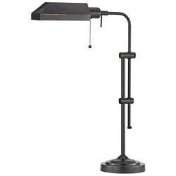 Cal Lighting 26&quot; Dark Bronze Metal Adjustable Pharmacy Table Lamp