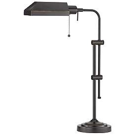 Image1 of Cal Lighting 26" Dark Bronze Metal Adjustable Pharmacy Table Lamp