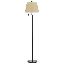 Cal Lighting 60&quot; High Dark Bronze Finish Metal Swing Arm Floor Lamp