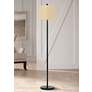Cal Lighting 60" High Hard Back Shade Dark Bronze Floor Lamp