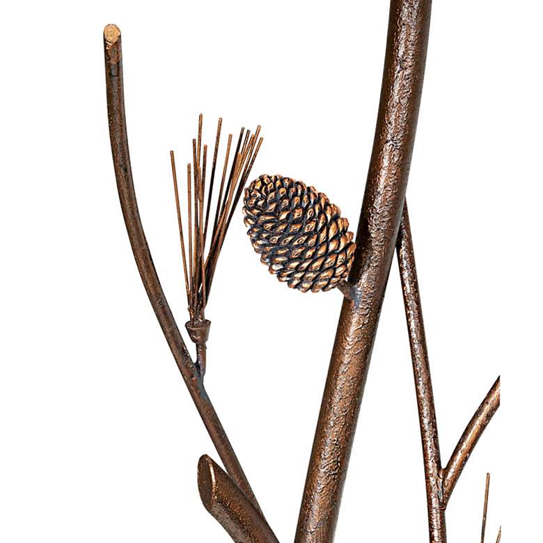 Image 4 Cal Lighting 60" High Rustic Iron Pine Cone Floor Lamp more views