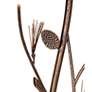 4_Cal Lighting 60" High Rustic Iron Pine Cone Floor Lamp more views