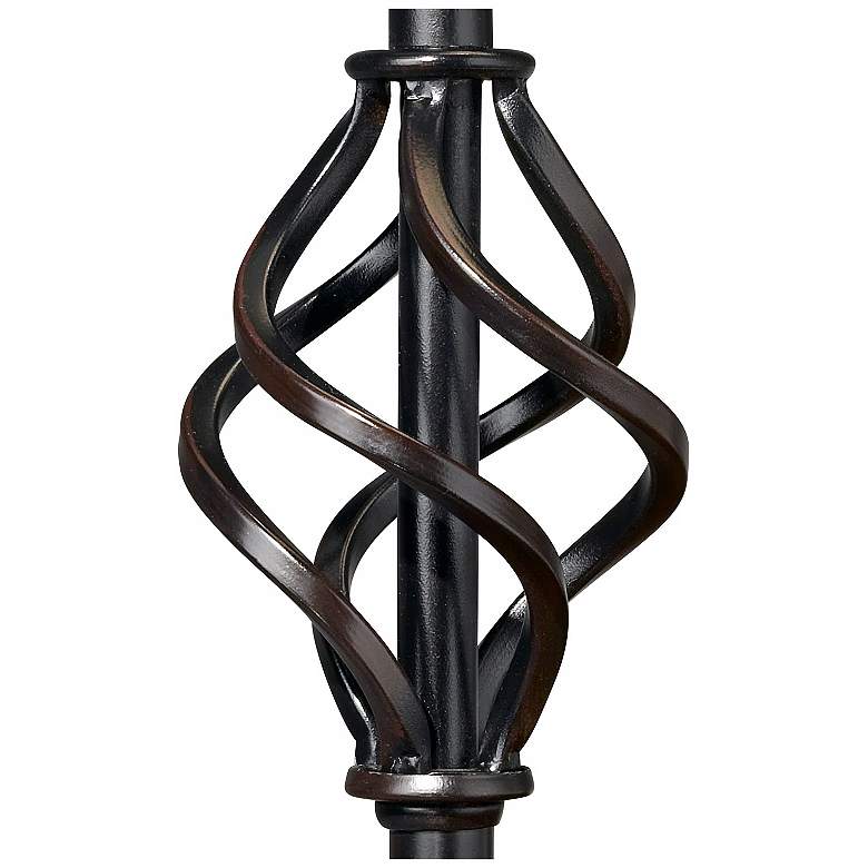 Image 6 Cal Lighting 61 1/2" Rustic Wrought Iron Wood Table Floor Lamp more views