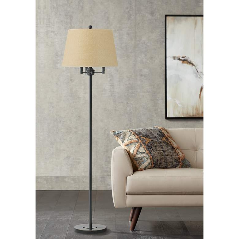 Image 1 Cal Lighting 62" Dark Bronze Finish 4-Light Floor Lamp