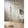 Cal Lighting Adjustable Height Antique Brass Metal Pharmacy Floor Lamp