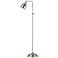 Cal Lighting Adjustable Height Brushed Steel Pharmacy Floor Lamp