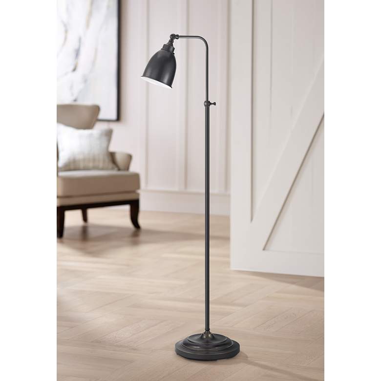Image 1 Cal Lighting Adjustable Height Dark Bronze Pharmacy Floor Lamp