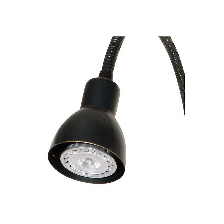 Image 3 Cal Lighting Adjustable Height LED Dark Bronze Gooseneck Plug-In Wall Light more views