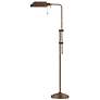 Cal Lighting Adjustable Pole Rust Metal Pharmacy Floor Lamp