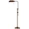 Cal Lighting Adjustable Pole Rust Metal Pharmacy Floor Lamp
