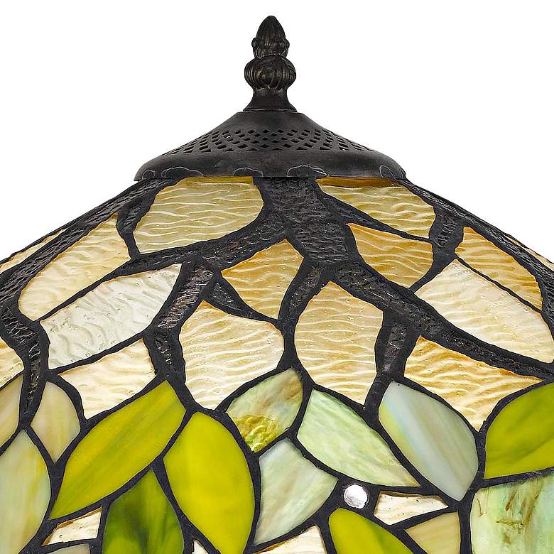 Image 3 Cal Lighting Alderson 19 3/4 inch Tiffany-Style Art Glass Table Lamp more views