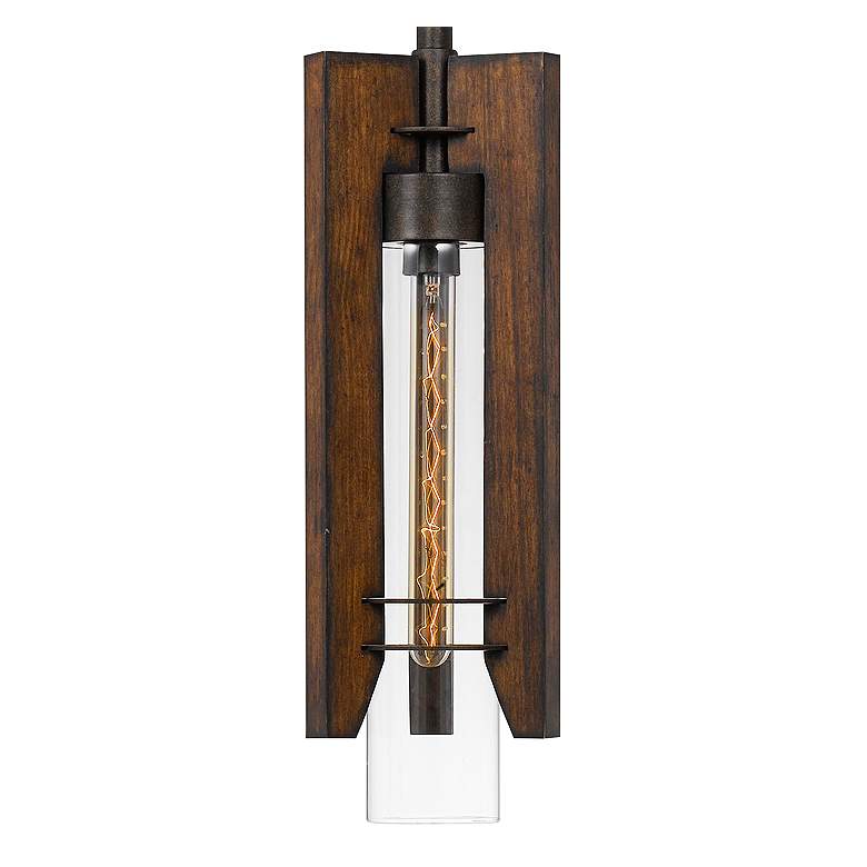 Image 3 Cal Lighting Almeria 7" Wide Pinewood Mini Pendant Light more views