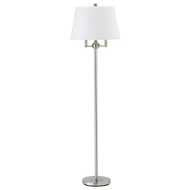 Image 1 Cal Lighting Andros 62 inch Brushed Steel Finish 6-Way Floor Lamp