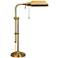 Cal Lighting Antique Brass Metal Adjustable Height Pharmacy Desk Lamp