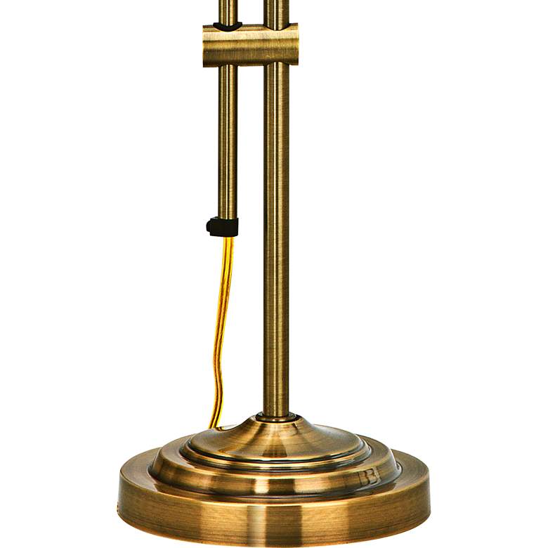 Image 4 Cal Lighting Antique Brass Metal Adjustable Pole Pharmacy Desk Lamp more views