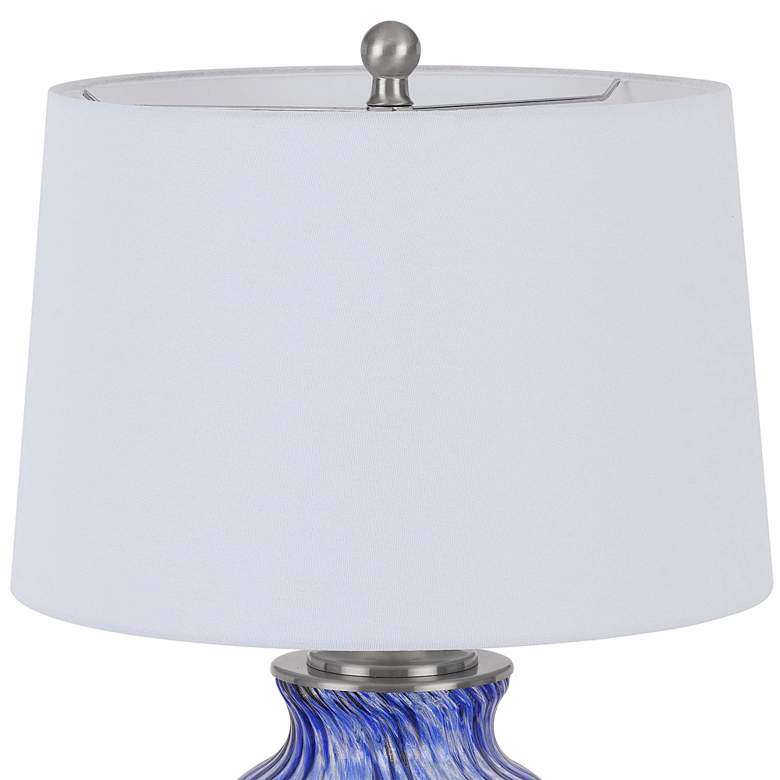 Image 4 Cal Lighting Ashland 28 inch High Sky Blue Art Glass Jar Table Lamp more views
