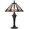 Cal Lighting Autumn 25" Tiffany-Style Stained Glass Table Lamp