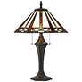 Cal Lighting Autumn 25" Tiffany-Style Stained Glass Table Lamp