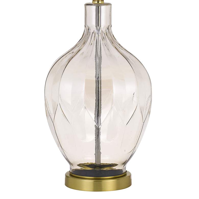 Image 4 Cal Lighting Bancroft 29 1/2" Antique Brass and Glass Table Lamp more views