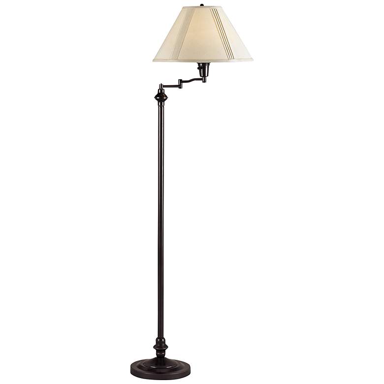 Image 1 Cal Lighting Bellhaven 59" Dark Bronze Swing Arm Floor Lamp