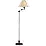 Cal Lighting Bellhaven 59" Dark Bronze Swing Arm Floor Lamp