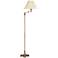 Cal Lighting Bellhaven 59" High Antique Brass Swing Arm Floor Lamp
