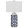Cal Lighting Cambiago 26 1/2" Ivory Blue Seashell Ceramic Table Lamp