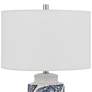 4_Cal Lighting Cambiago 26 1/2" Ivory Blue Seashell Ceramic Table Lamp more views