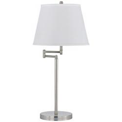 Cal Lighting Candros 28&quot; Brushed Steel Adjustable Swing Arm Lamp
