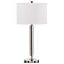 2_Cal Lighting Carver 30" High Brushed Steel Power Outlet USB Table Lamp