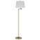 Cal Lighting Colton 63" High Antique Brass Swing Arm Floor Lamp