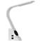 Cal Lighting Convolution White 17 1/2" Modern LED USB Desk Lamp