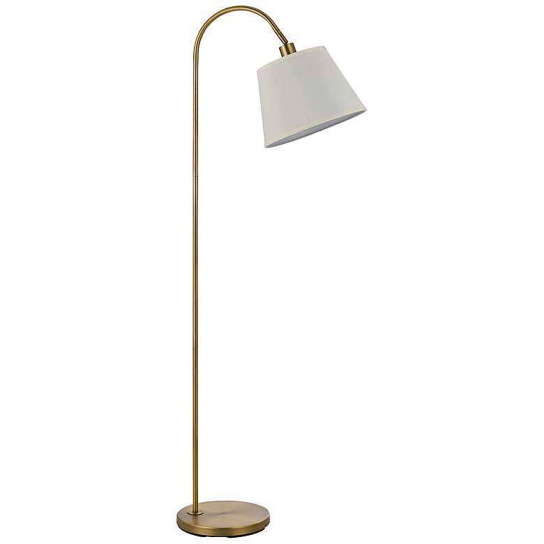 Image 2 Cal Lighting Covington 60 inch Antique Brass Metal Down Bridge Floor Lamp