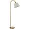 Cal Lighting Covington 60" Antique Brass Metal Down Bridge Floor Lamp