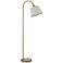 Cal Lighting Covington 60" Antique Brass Metal Down Bridge Floor Lamp