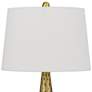 Cal Lighting Cusago 27" Antique Brass Hammered Conical Table Lamp