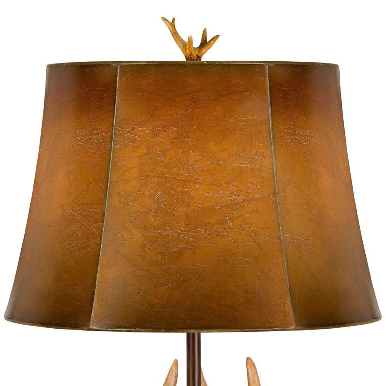 Image 3 Cal Lighting Darby 32 1/2 inch Faux Deer Antler Rustic Western Table Lamp more views