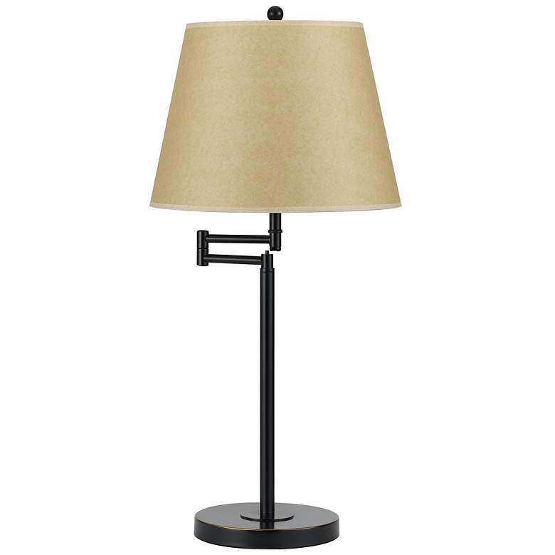 Image 2 Cal Lighting Dark Bronze 28" High Metal Swing Arm Lamp