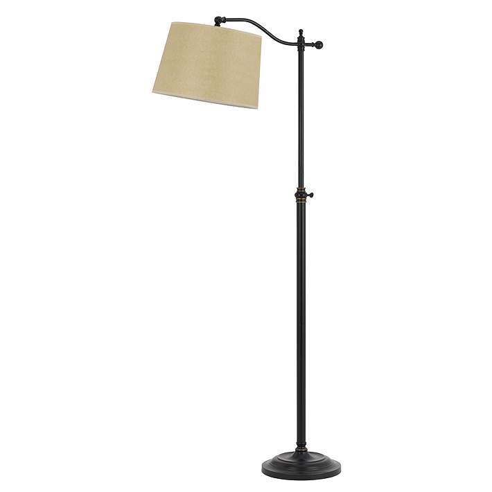 Cal Lighting BO-469 Floor Lamp | Mica Glass Shades Rust Finish | 71" Torchiere Style Lighting