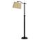 Cal Lighting Downbridge Adjustable Height Dark Bronze Finish Floor Lamp