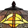 Cal Lighting Dragon Fly 18 1/4" Bronze Tiffany-Style Glass Accent Lamp