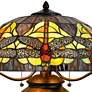 Cal Lighting Dragon Fly 18 1/4" Bronze Tiffany-Style Glass Accent Lamp