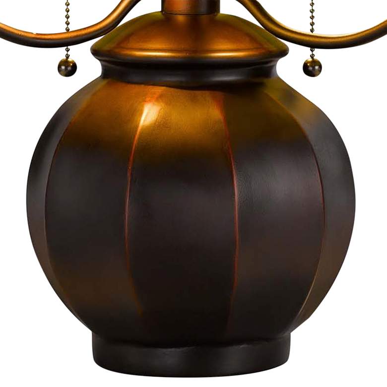 Image 5 Cal Lighting Dragon Fly 18 1/4" Bronze Tiffany-Style Glass Accent Lamp more views