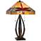 Cal Lighting Dragon Fly 23 3/4" Dark Bronze Art Glass Table Lamp