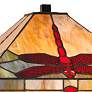 3_Cal Lighting Dragon Fly 23 3/4" Dark Bronze Art Glass Table Lamp more views