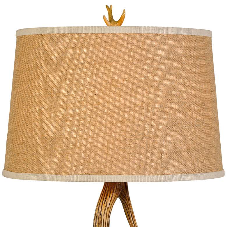 Image 3 Cal Lighting Drummond 33 1/4" High Rustic Faux Deer Antler Table Lamp more views