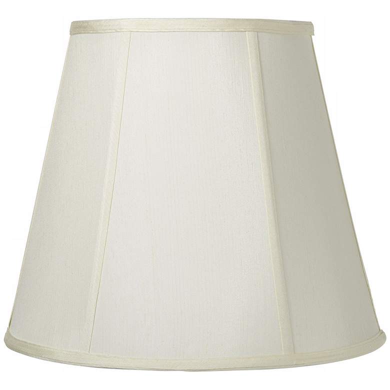 Image 1 Cal Lighting Eggshell Faux Silk Hardback Empire Shade 10x16x14 (Spider)