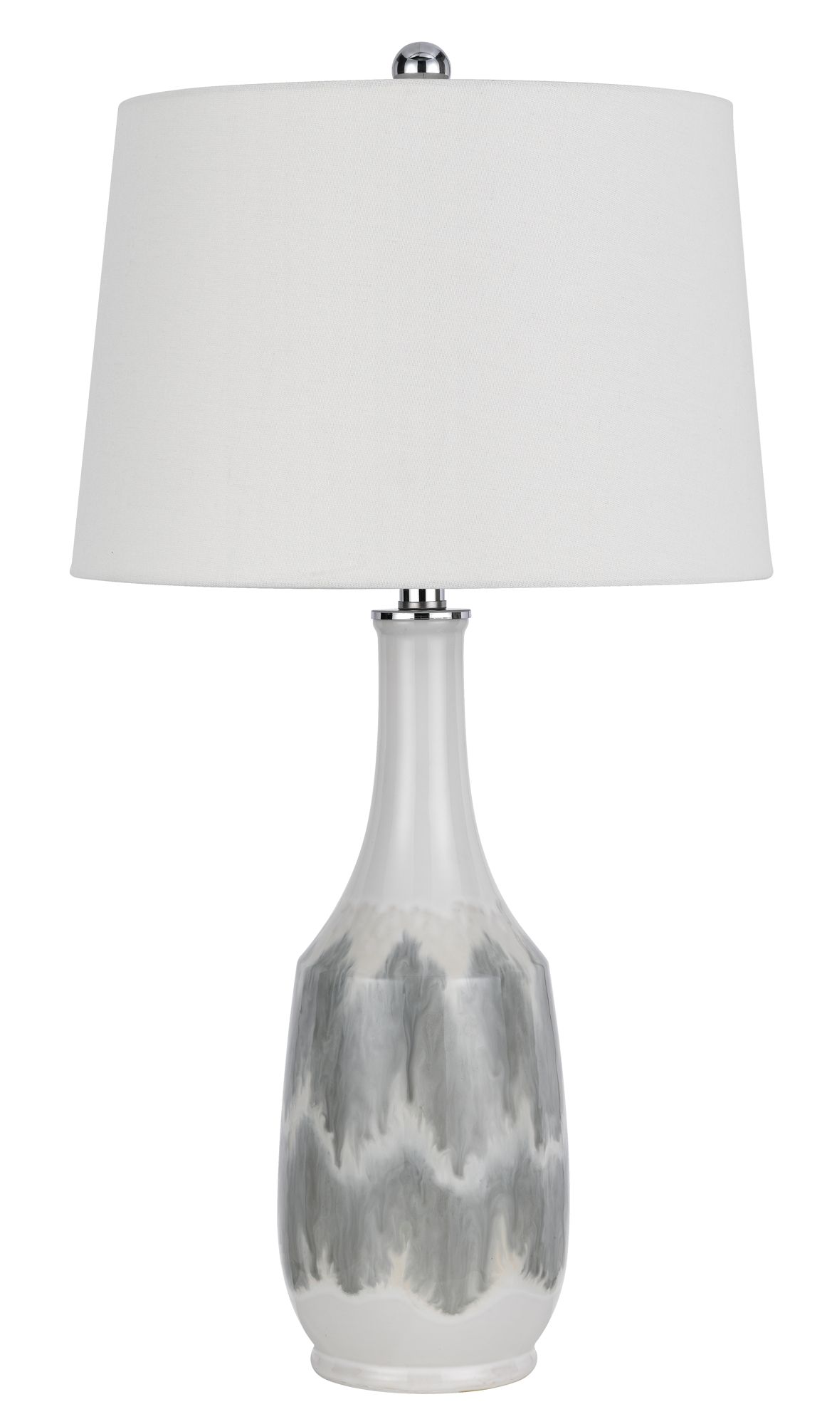 Image 4 Cal Lighting Ely 28 1/2" High Modern White and Gray Ceramic Table Lamp more views