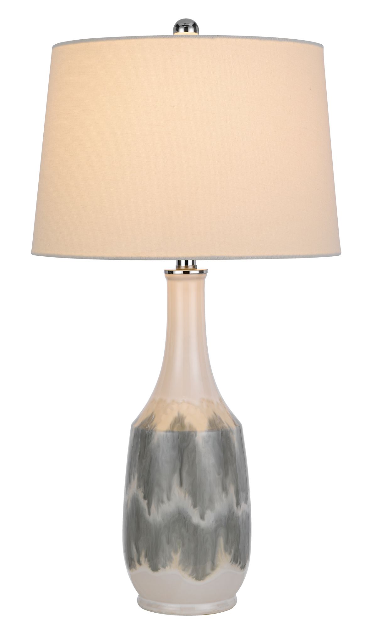 Image 6 Cal Lighting Ely 28 1/2" High Modern White and Gray Ceramic Table Lamp more views