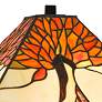 3_Cal Lighting Fiery Orange 23" High Faux Wood Art Glass Table Lamp more views